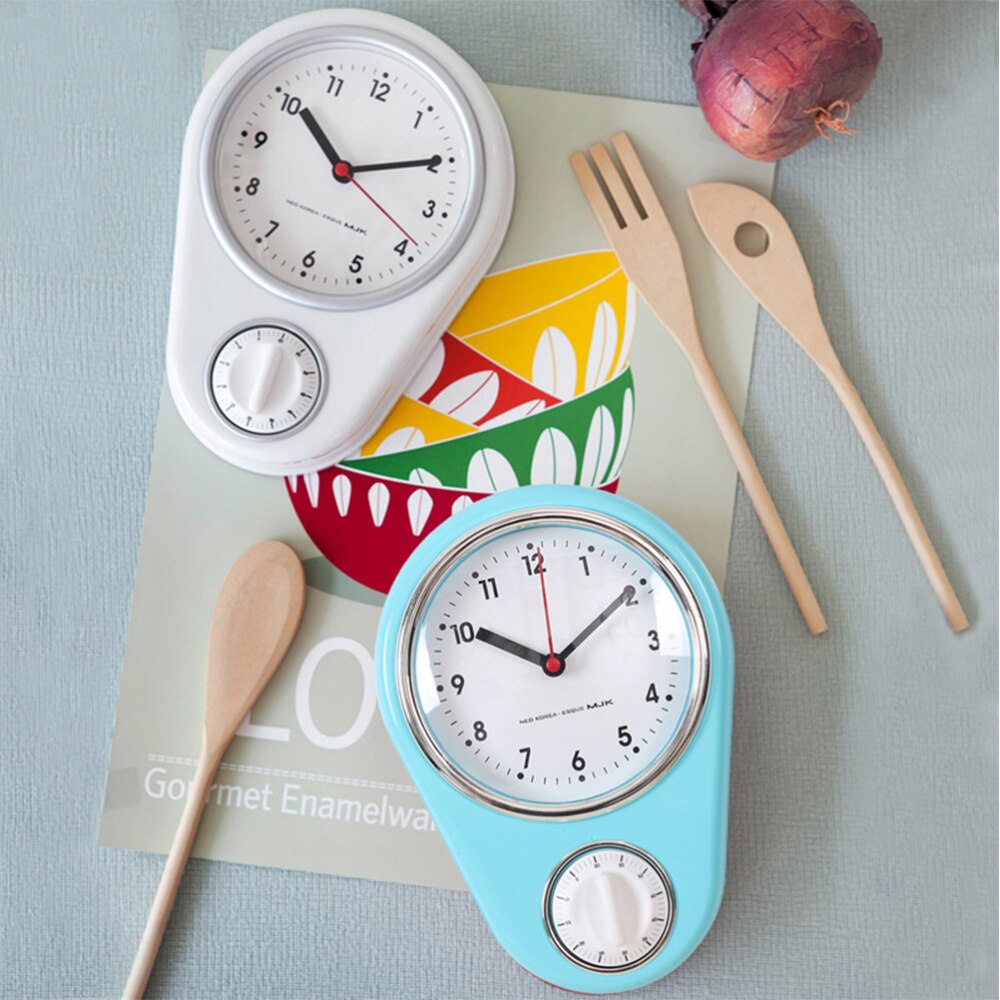 1pc Kitchen Timer Wall Clock Household Timer Modern Style without Battery for Home (Red)