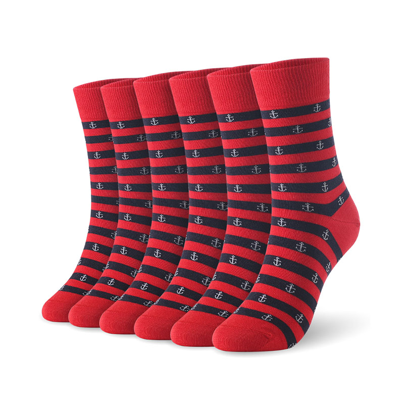 Katoen mannen sokken ontdaan anker man zachte sokken 6 paren/partij K SIZE 7-11 EUR MAAT 40-46 1001 VKMONY