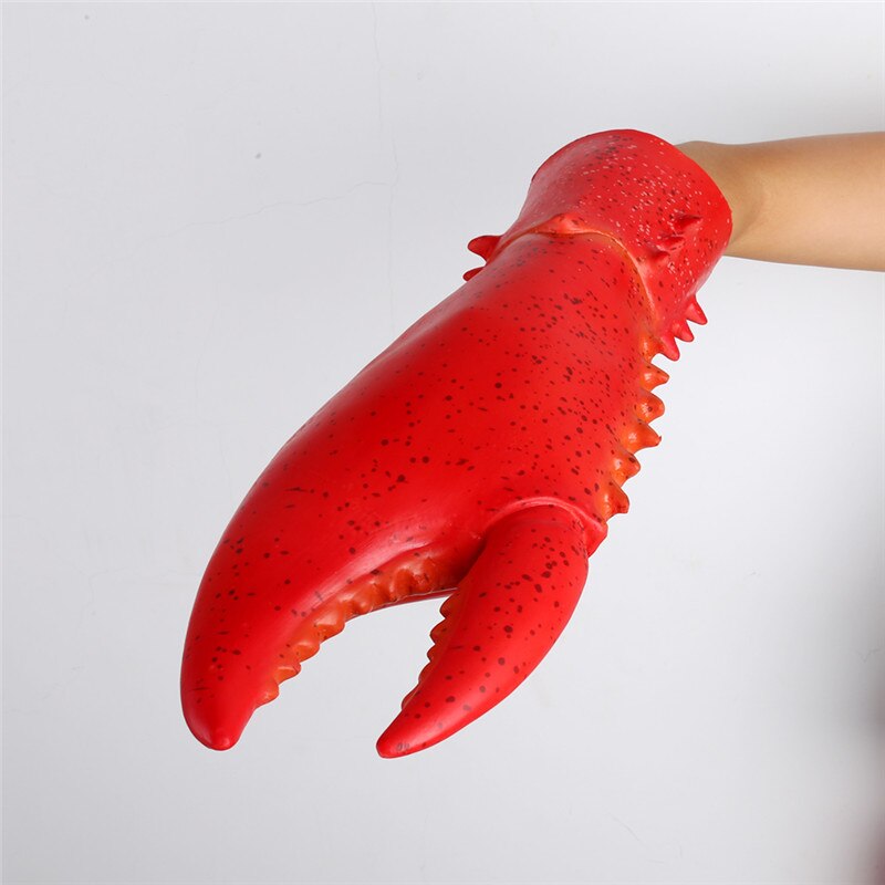 Novelty Lobster Claws Latex Gloves Halloween Party Cosplay Cartoon Crab Lobster Costume Unique Carnival Fancy Cosplay Props