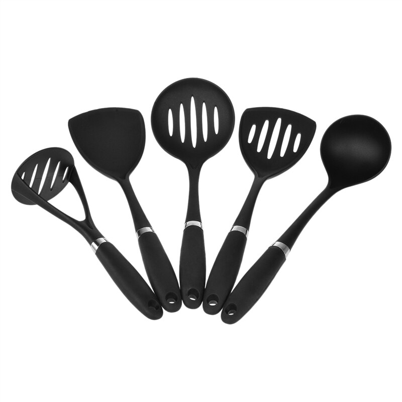 5pcs Nylon Kitchenware Cookware Set Kitchen Utensils Cooking Tools For Pots Pans Shovel Spoon Colander