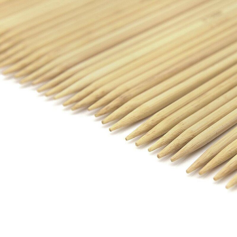 55 Pcs Double Pointed Bamboo Knitting Needles Sweater Glove Knit Tool Set