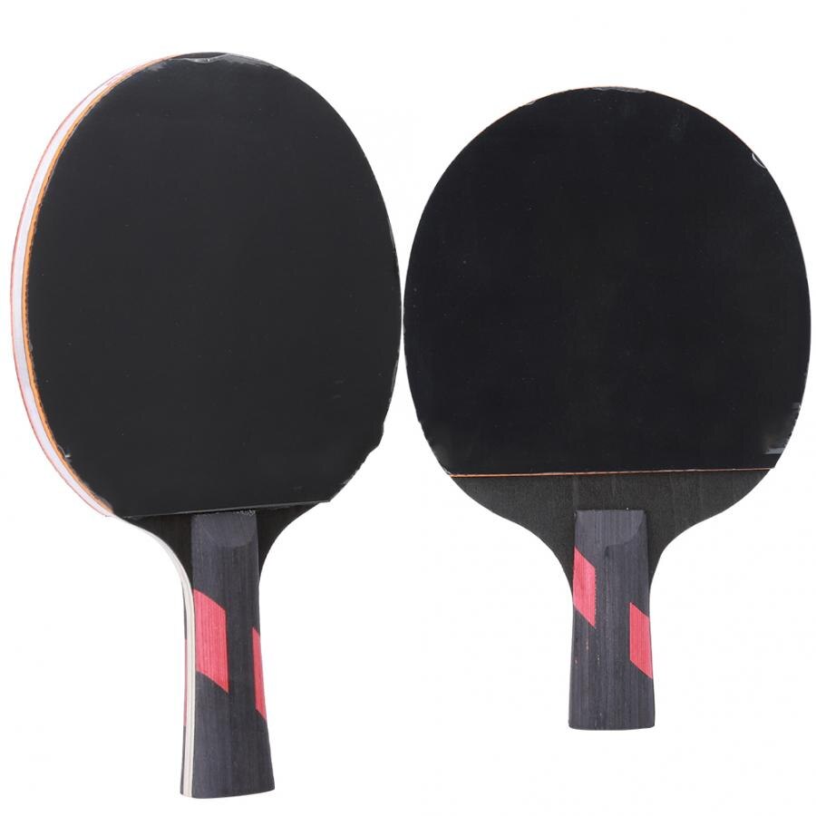 Long/Short handle Table Tennis Rackets Training Competition Table Tennis Racket Pong Paddle Sport Equipment with Storage Bag