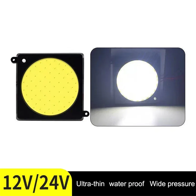 12V-24V Universal Car Interior Readling Lamp COB 108SMD LED Panel Dome Light High Brightness Bulb Truck Waterproof Lamp: green