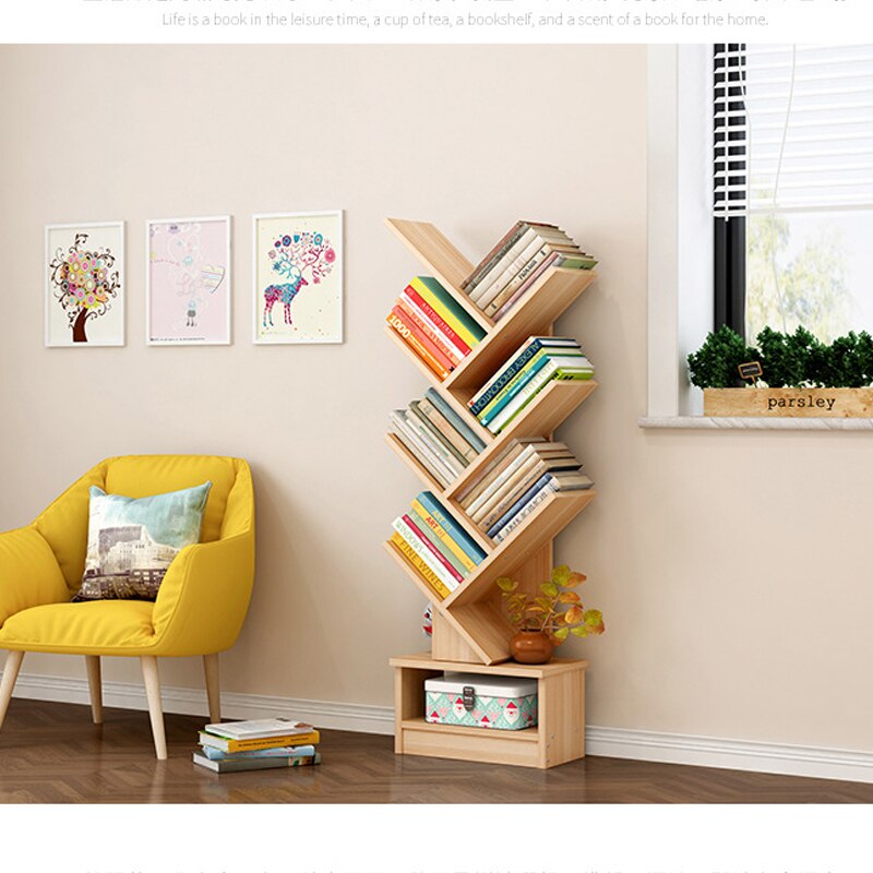 Eight-Layer Bookshelf Floor Simple Shelf Space Saving Bookcase Storage Rack Children's Picture Book Shelf