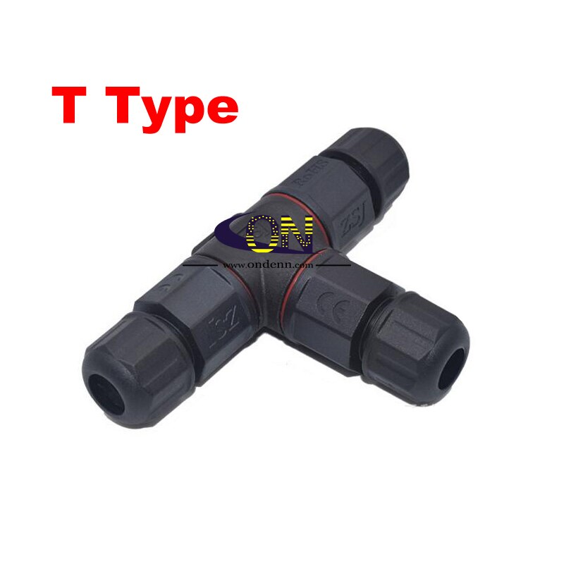 Waterproof Electrical Cable Wire 3-pin Connector IP67 for Outdoor Using L20 HT230 for Underground Inground Spotlight