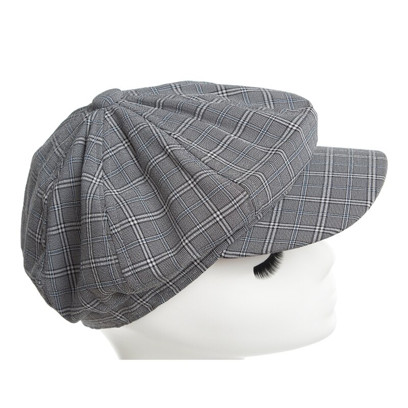 Octagonal cap Cotton and linen Octagonal cap for lady Autumn Winter Unisex lattices line elegance Newsboy cap