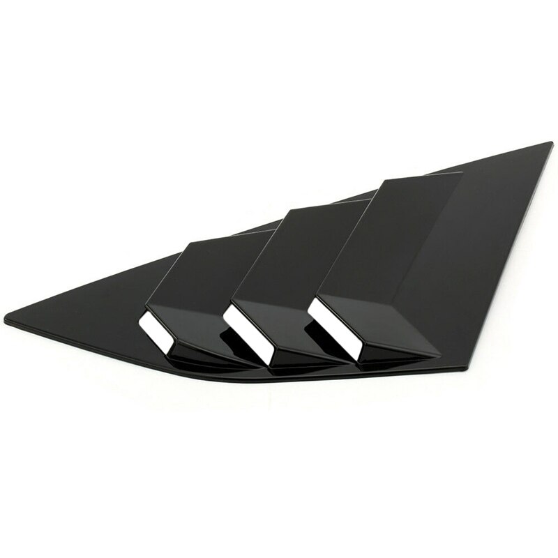 Fit For Ford Focus ST RS Hatchback bright black Window Side Louvers Vent ABS