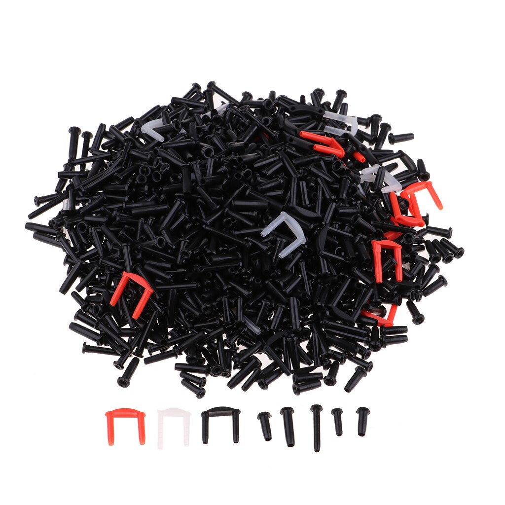 1 Box/2000 Pieces Universal Badminton Racket Racquet Grommets Eyelets Replacement Stringing Protective Accessories Equipment: Black-mixed