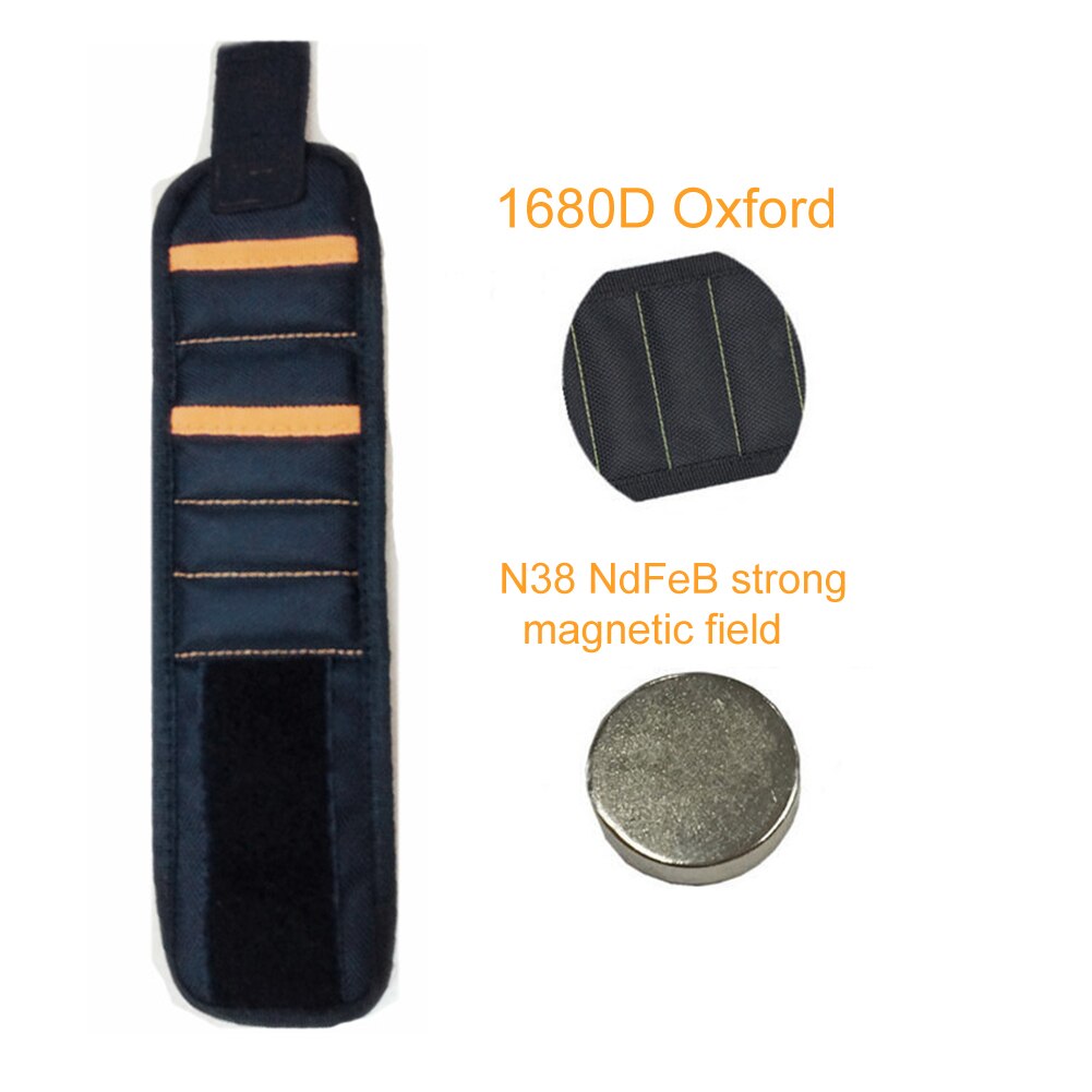 Men Handyman Tool Belt Magnetic Wristband Strong Magnet Ergonomic Adjustable Storage Organizer DIY Universal Holding Screws