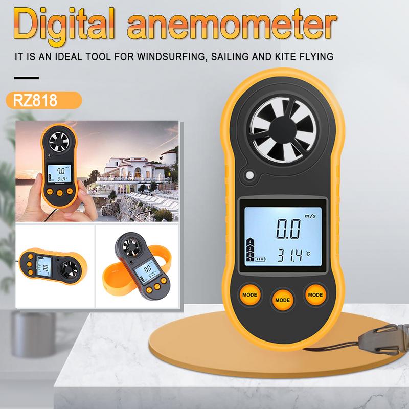 Digitale Lcd Cfm/Cmm Thermo Anemometer Infrarood Thermometer Voor Wind Gauge Meter