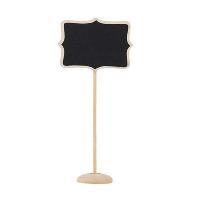 5pcs Wooden Mini Blackboard Chalkboard with Stand Place Wedding Table Number Sign C66