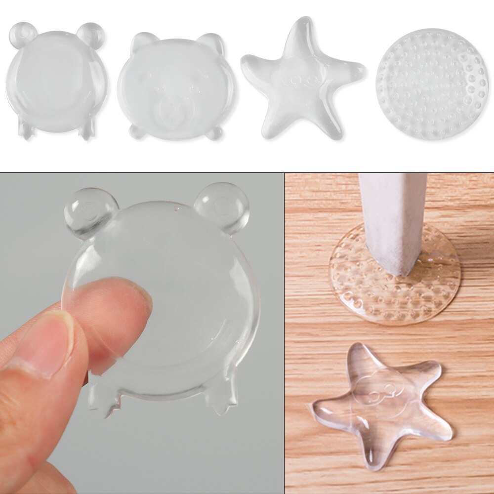 PU Transparent Door Stoppers Safety Shock Absorber Door Handle Bumpers Anti Collision pad Wall Protector Sticker Protection Tool