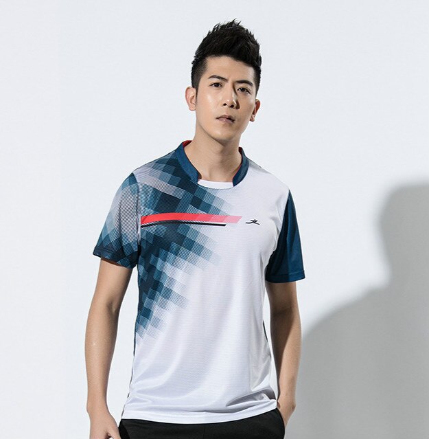 Badminton shirts Men & Women Sport shirt Tennis shirts Shorts table tennis tshirt dry Fit Fitness training clothes man: Mens white shirt / L