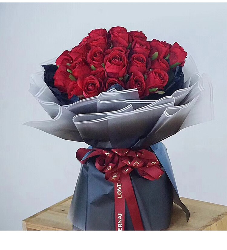 20pcs cellophane semi transparent frosted wrapping paper waterproof flower bouquet packaging festive party packing paper decor