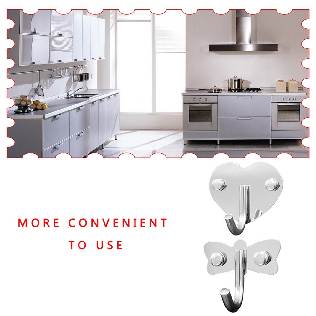 Lightweight Stainless Steel Hook Free Punching Strong 304 Hook Bathroom Nail-free Hook