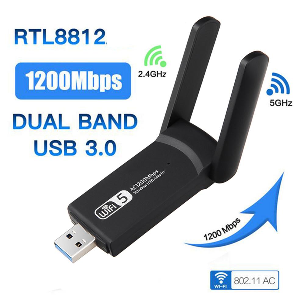2.4G 5G 1200Mbps Usb Wireless Network Card Dongle Antenna AP Wifi Adapter Dual Band WiFi Usb 3.0 Lan Ethernet 1200M