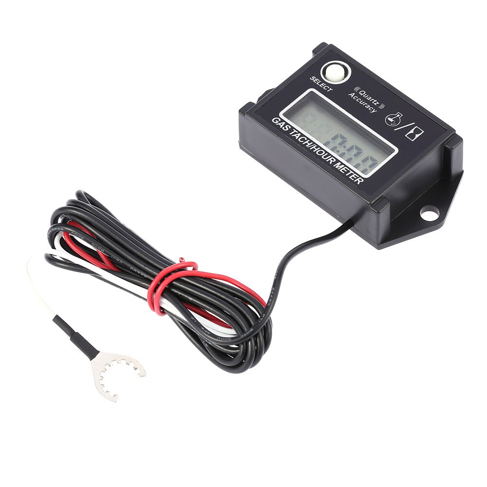 LCD Digital Tachometer Tach/Hour Meter RPM Tester for 2/4 Stroke Engine Motorcycles