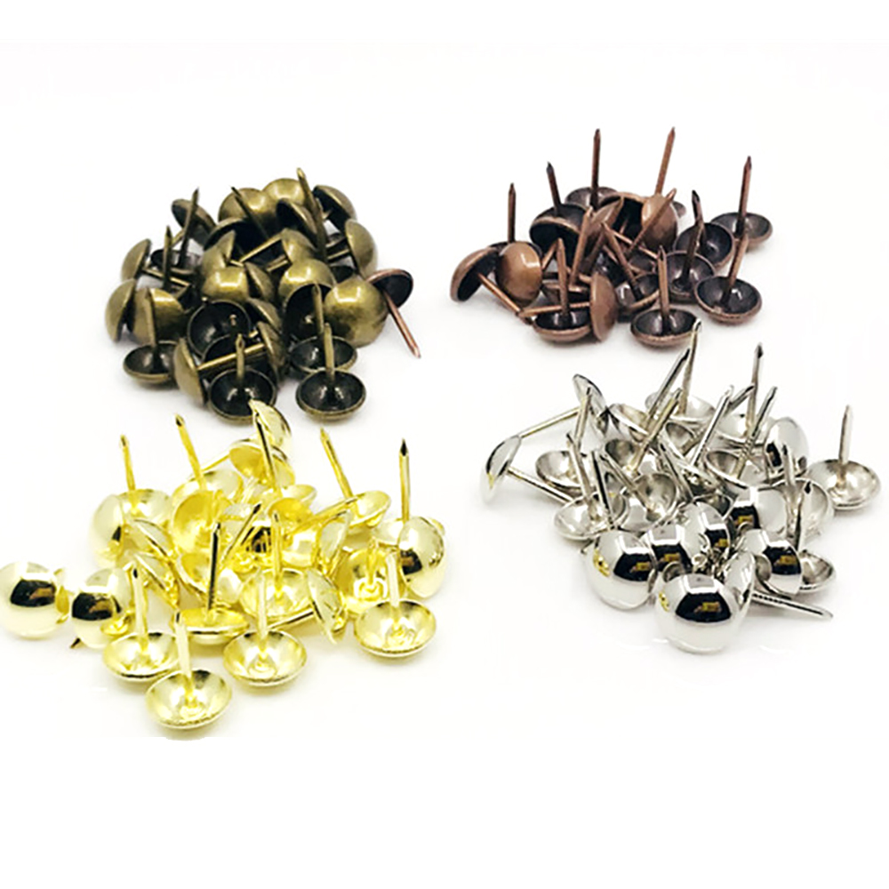 Remaches decorativos de 8MM, clavos para sofá, bolsa suave, tachuelas antiguas, 100 juegos