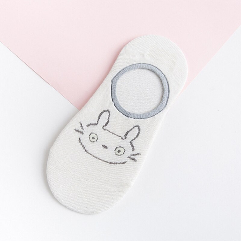 Karikatur Katze Fuchs Socken Nette Ebene Druck Frauen Socken Sommer Lustige Kurze Socken Damen Baumwolle Socke Mädchen PD0161