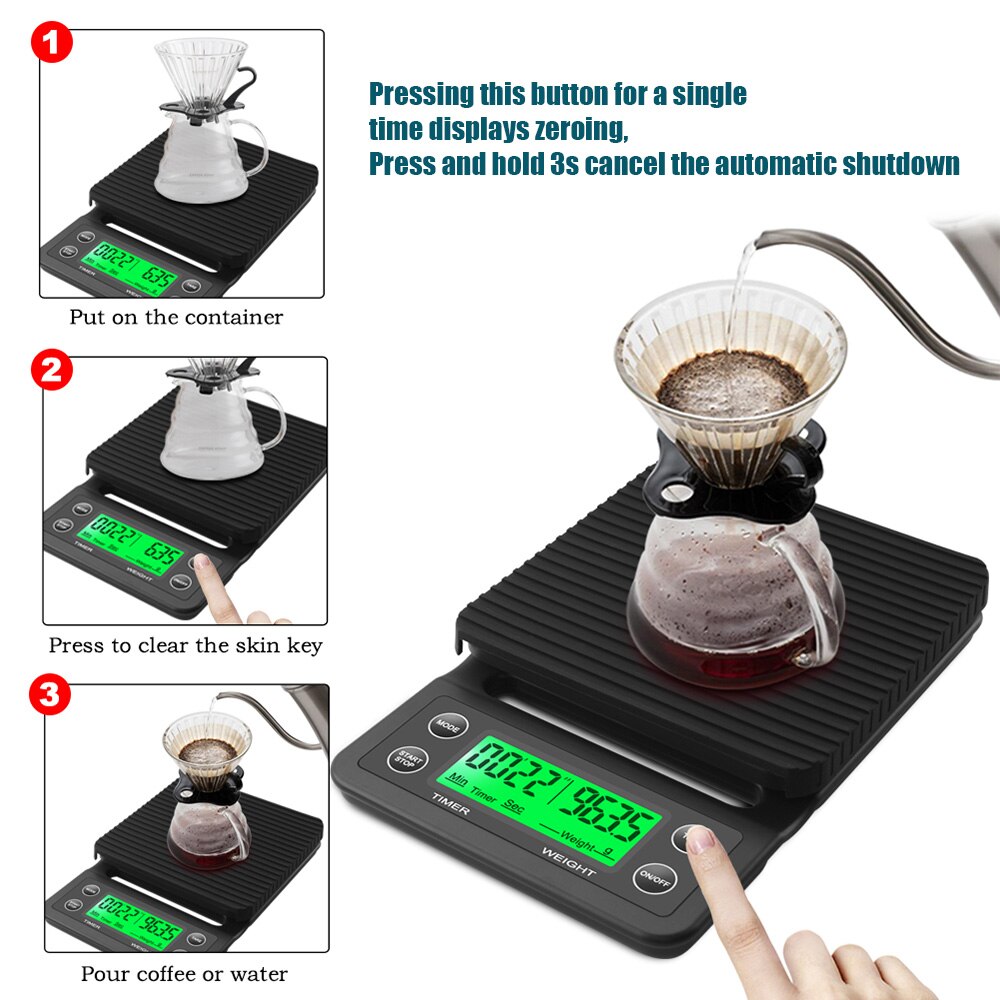 3/5 KG Digital LCD Electronic Digital Kitchen Scale Home Garden Food Balance Weighing Kitchen Accessories Coffee Weighing Scale