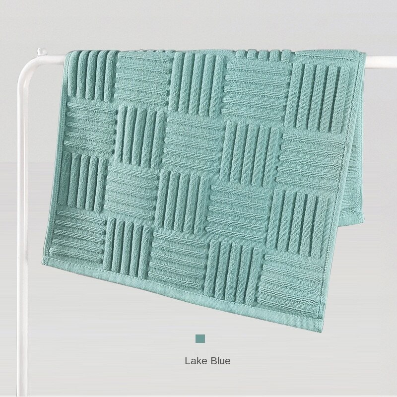 Baumwolle Bad Matte Bad Teppiche und Teppich Salon Hotel SPA Dusche Zimmer Füße Muster Handtuch Saugfähigen Wc Badewanne Matte: green