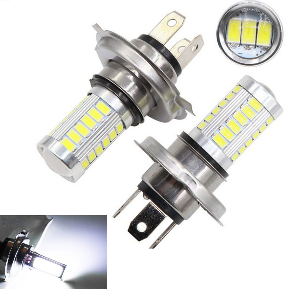 H4 Led Lamp Auto Koplamp Koud Wit 33 Smd 5630 5730 Gloeilamp Auto Auto Fog Light Koplamp 12V dc