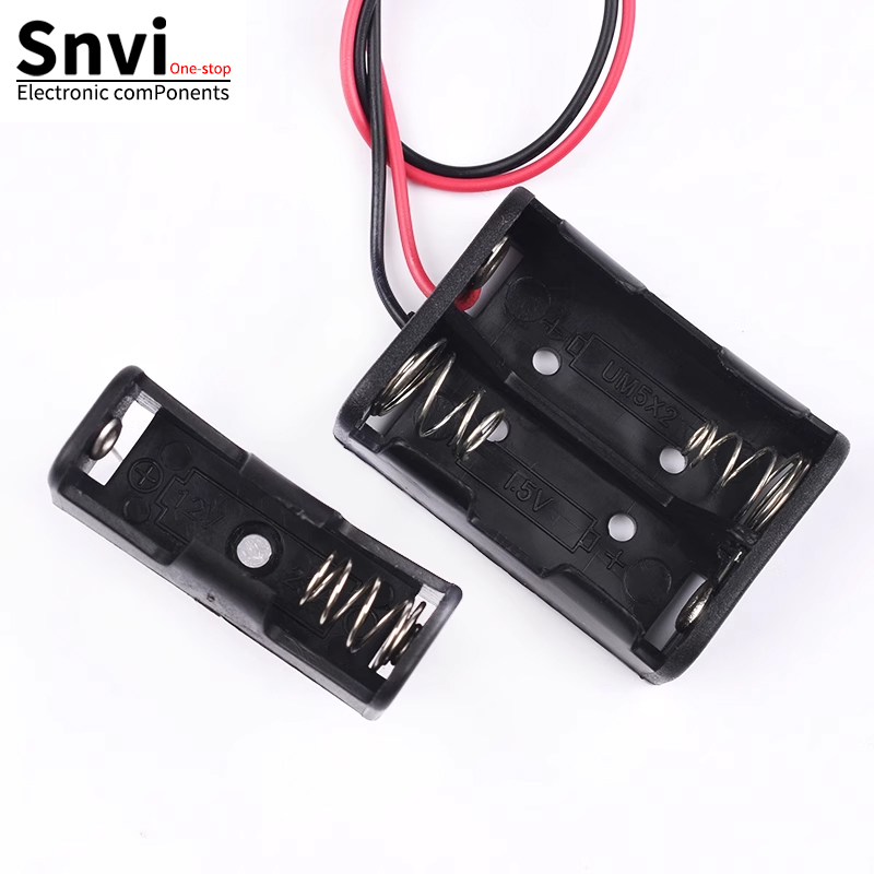 Caja de batería de 12v23A, experimento de timbre de una sola/doble celda, control remoto de coche, soporte de batería de dos celdas, con cables/pasadores, 27A