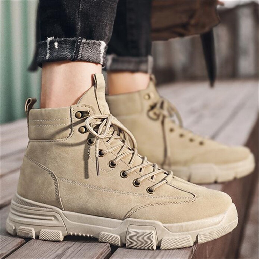 Bottes d'équitation chaussures d'outillage pour hommes chaussures décontractées à la mode bottes montantes respirantes chaussures d'automne pour hommes bottes pour hommes chaussures pour hommes