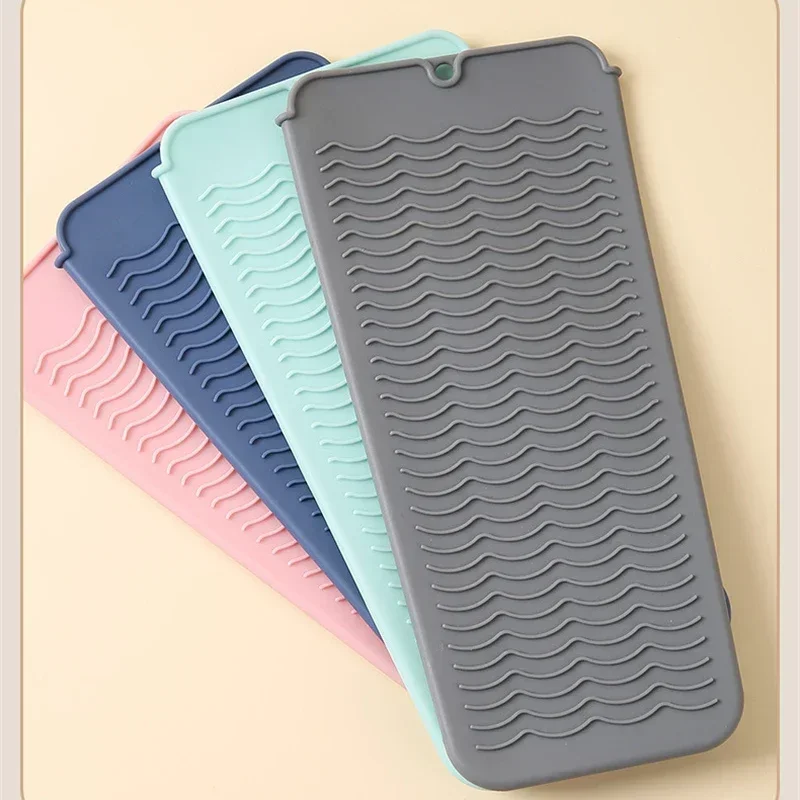 Cubierta de silicona para rizador de pelo, bolsa de almacenamiento para alisador de pelo, rizador de peluquería, estera aislante, bolsa resistente al calor
