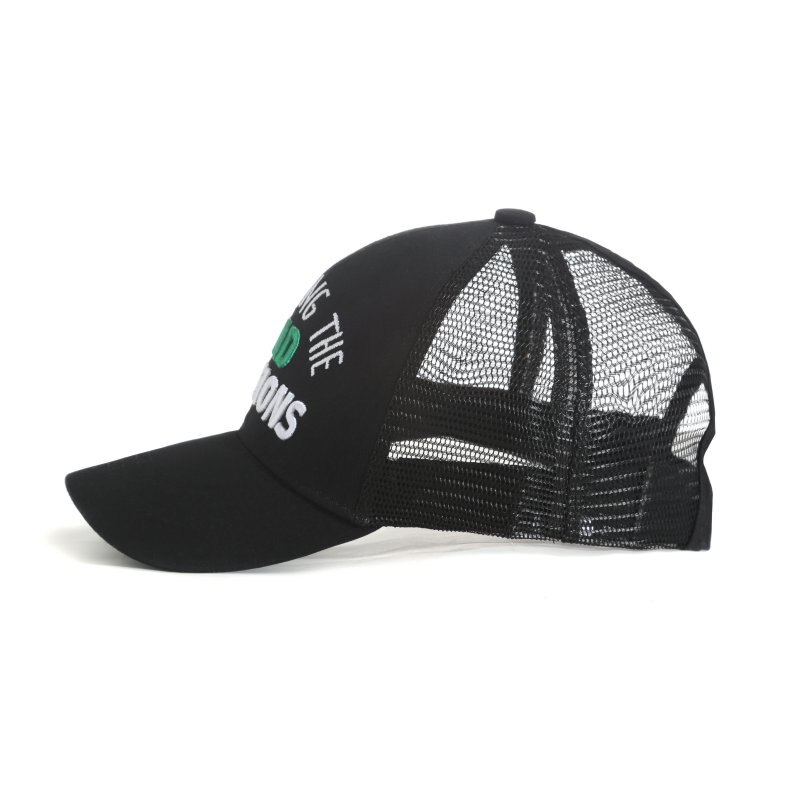 Geborduurde Baseball Cap Achter Opening Paardenstaart Unisex Baseball Cap Ademende Cap Zonnehoed