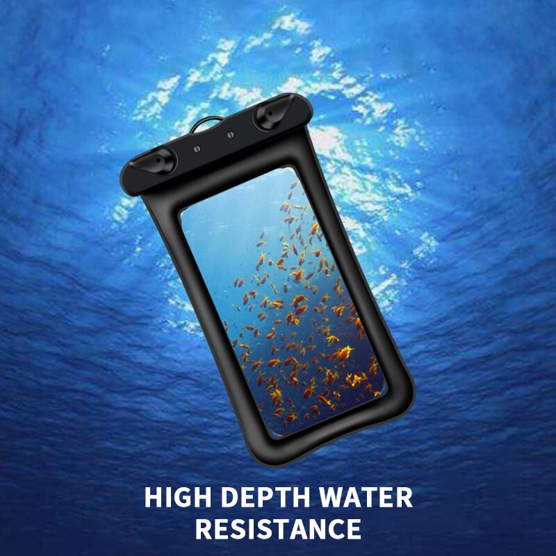 Telefoon zwemzak opblaasbare waterdichte tas strand telefoonbeschermer telefoonhouder voor zwembad telefoon waterdichte hoes