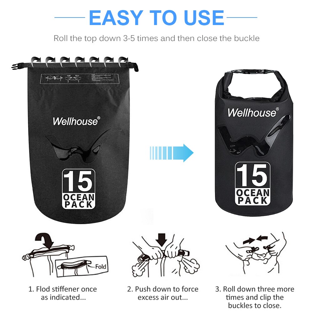 Outdoor Waterproof Shoulder Bag Dry Sack for Drifting Boating Floating Kayaking Beach water proof bag