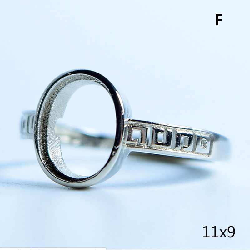 Adjustable Blank Ring Base Fit Glass Cabochons Cameo Setting For Man Woman DIY Ring Jewelry Making Accessories Ring: 6