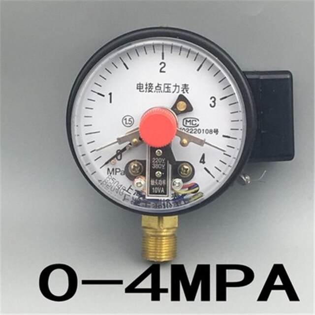 Diameter 100mm Direct Contact Pressure Gauge with Surface Vacuum Gauge Pressure Controller Measuring Tool: 0-4MPA