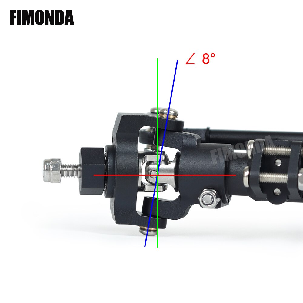 Fimonda Diamant-Vormige Aluminium Compleet Front & Achteras Voor 1/10 Rc Crawler Truck Axiale SCX10 Ii 90046 90047 Rgt 86100