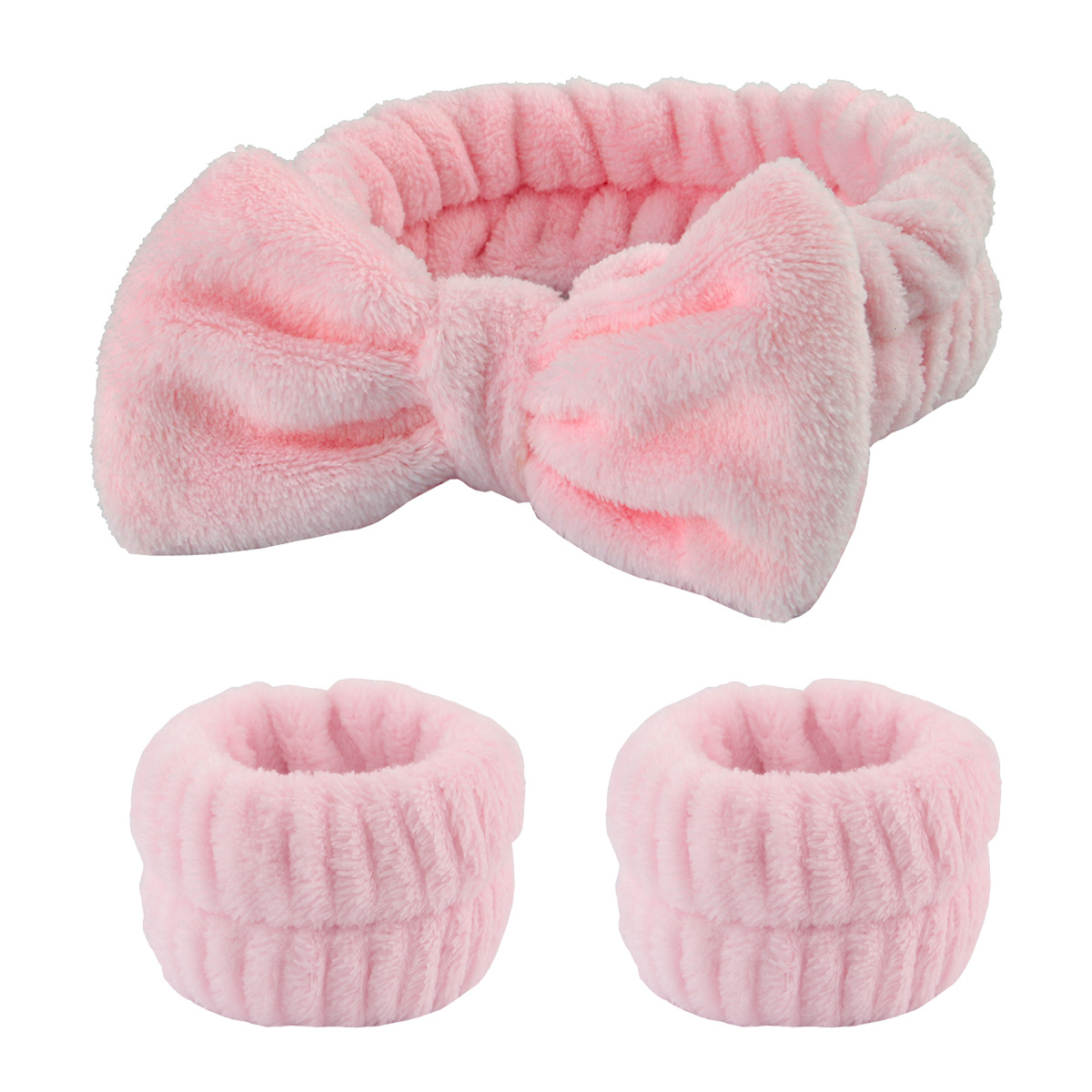 Diadema de Spa para lavarse la cara, toalla de maquillaje de microfibra, bandas para el cabello, banda absorbente para el sudor, 3 uds.: Azul