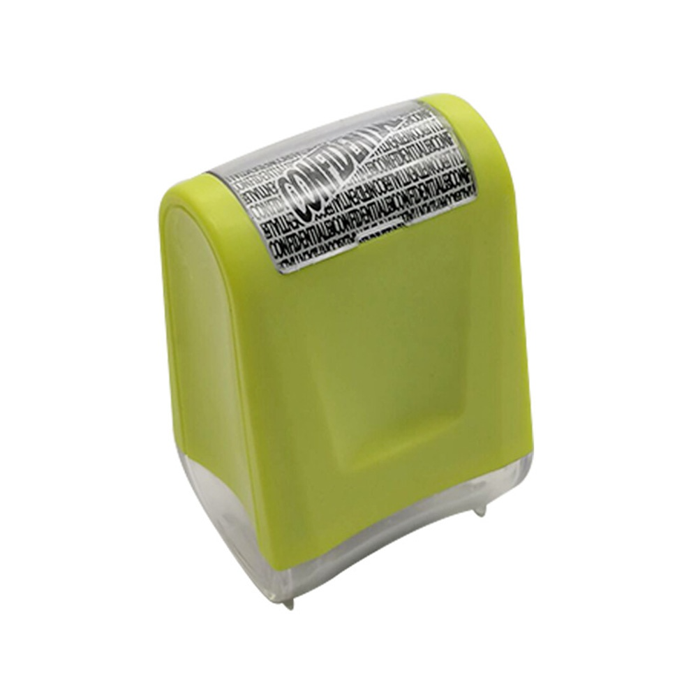 2Pcs Stamp Roller Anti-Theft Protection ID Seal Smear Privacy Confidential Data Guard Information Data Identity Address Blocker: green