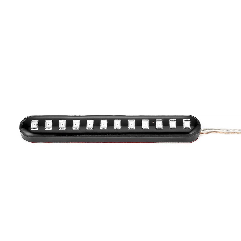 Universal sekventiell flödande 12 led mini strips motorcykel bil led blinkers blinkers blinker ljus gult ljus