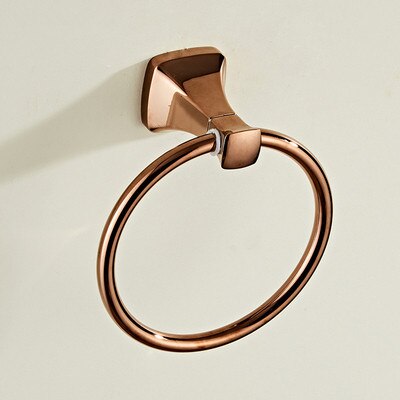 Akcesoria łazienkowe mosiądz różowe złoto kąpieli zestawy sprzętu wieszak na ręczniki, uchwyt na papier uchwyt na szczotkę wc, ręcznik Ranger, haki: towel ring