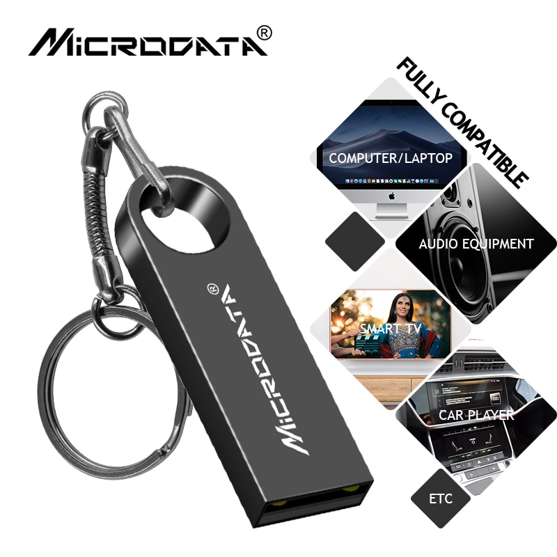 De Metal USB Flash Drive 64 gb thumbdrive 16GB 8GB Pendrive 32gb de memoria Flash de 128gb impermeable Pen Drive 64 gb usb disco en clave