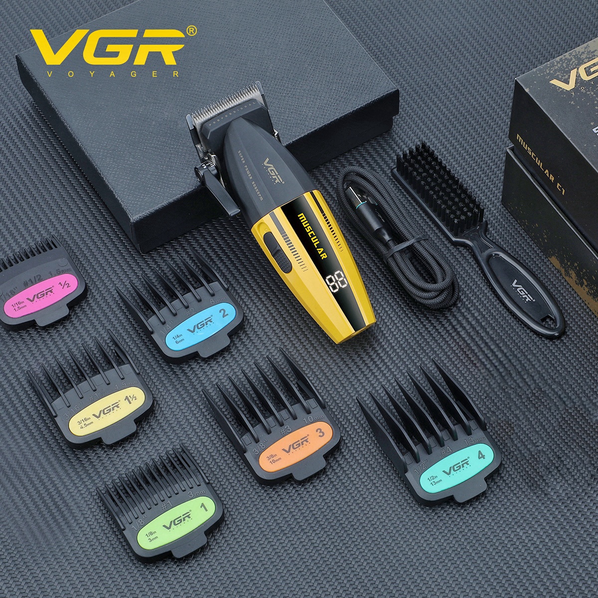 VGR 9000 RPM Professioneel Barbier Tondeuses Snoerloos Haarknipper Verstelbaar Haartrimmer Metaal Haartrimmer voor mannen V-285