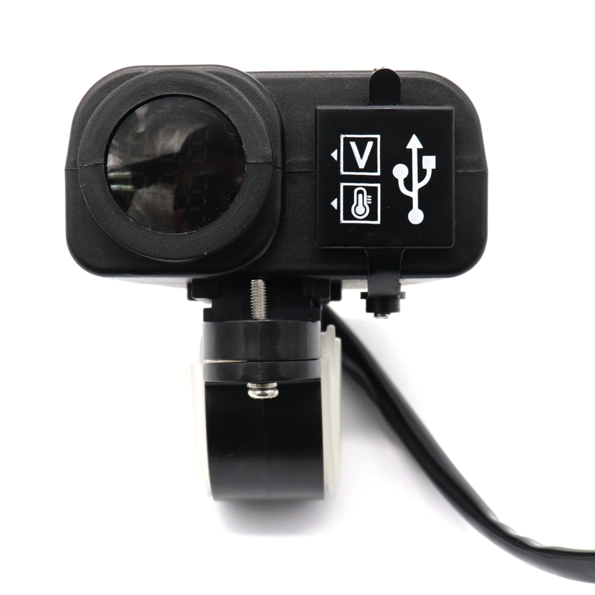 Waterdicht Gemonteerd Motorfiets 5V 4.2A Dual Usb Charger Thermometer Temperatuur Voltmeter Voor 22-25 Mm 7/8 1 "stuur Montage