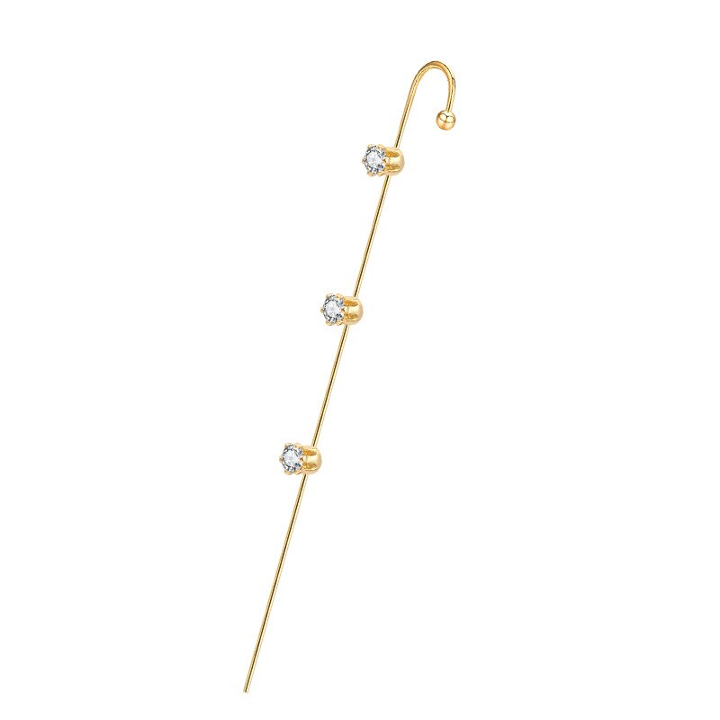 Boucles d'oreilles asymétriques Ins Style oreille strass boucles d'oreilles mignon percé Punk oreille bijoux rond Contour oreille os: 8