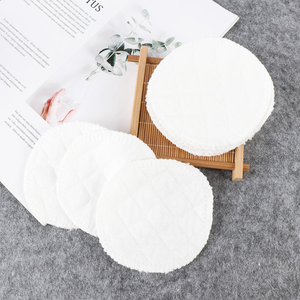 12Pcs Reusable Nursing Breast Pads Washable Soft Absorbent 3 Layers Pure Cotton Anti-overflow Baby Breastfeeding Pad