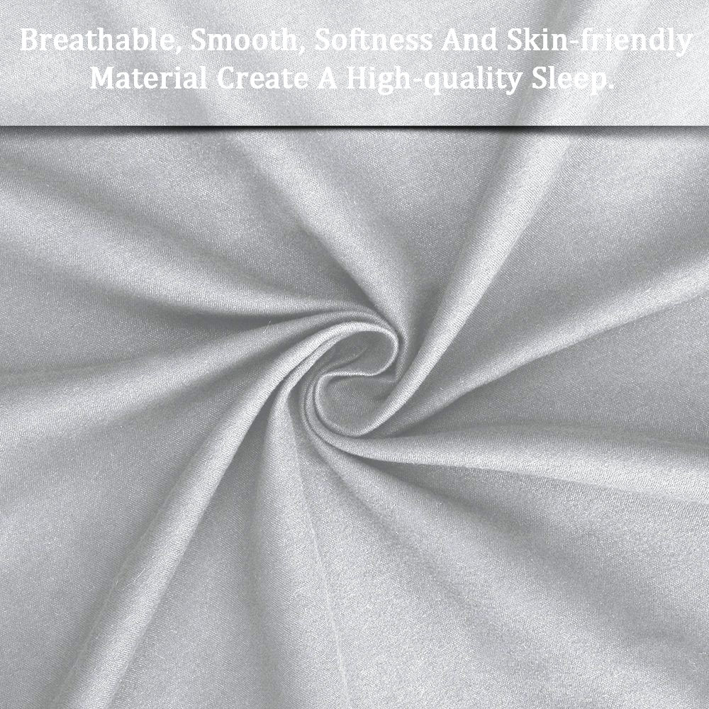 Hoeslaken Microfiber, Geborstelde Afwerking, Rimpel, Vervagen, Vlekbestendig, Een Gemonteerd Bed Sheet4