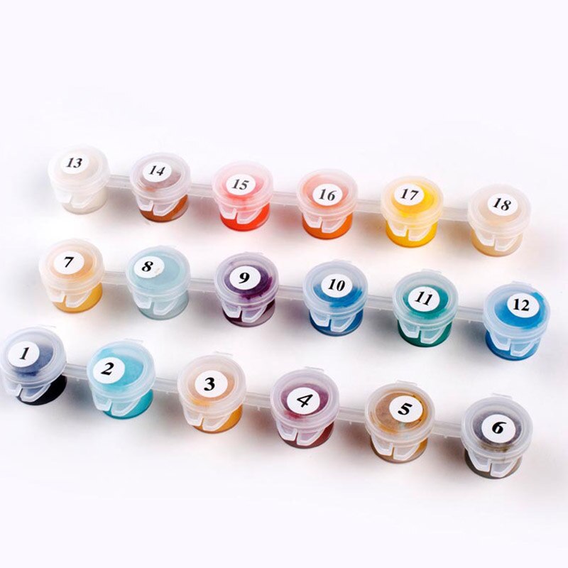 Kits de peinture par numéros avec pinceaux et Pigment acrylique bricolage peinture sur toile pour adultes débutant-Harbour Town 16X20 pouces