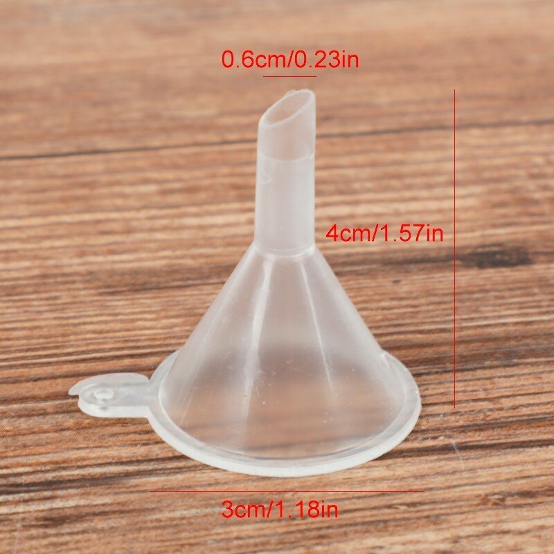 10 stk mini plasttragt parfume diffusor flaske mini flydende olie tragte labs hjælpeværktøj: Default Title