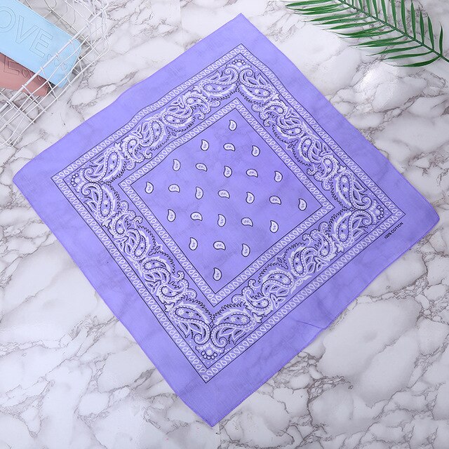 Oranje Bandana Mode Hoofddeksels Haarband Sjaal Pols Wraps Vierkante Sjaals Afdrukken Zakdoek Haaraccessoires Voor Vrouwen T3: 1pcs Lavender