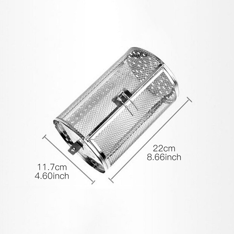 Stainless Steel Rotisserie Grill Roaster Drum Oven Basket Bakeware Oven Roast Baking Rotary Nuts Beans Peanut Basket BBQ Grill