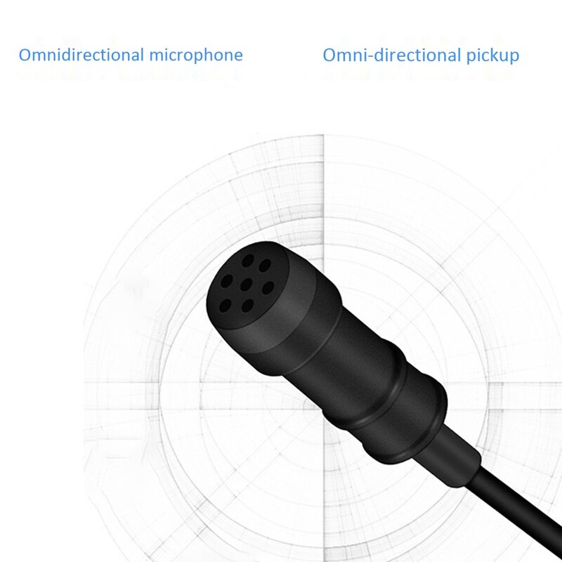 Lavalier Microphone Camera Microphone Dual Mic Head Lapel Mic for Phone Computer DV DSLR Recording Pen